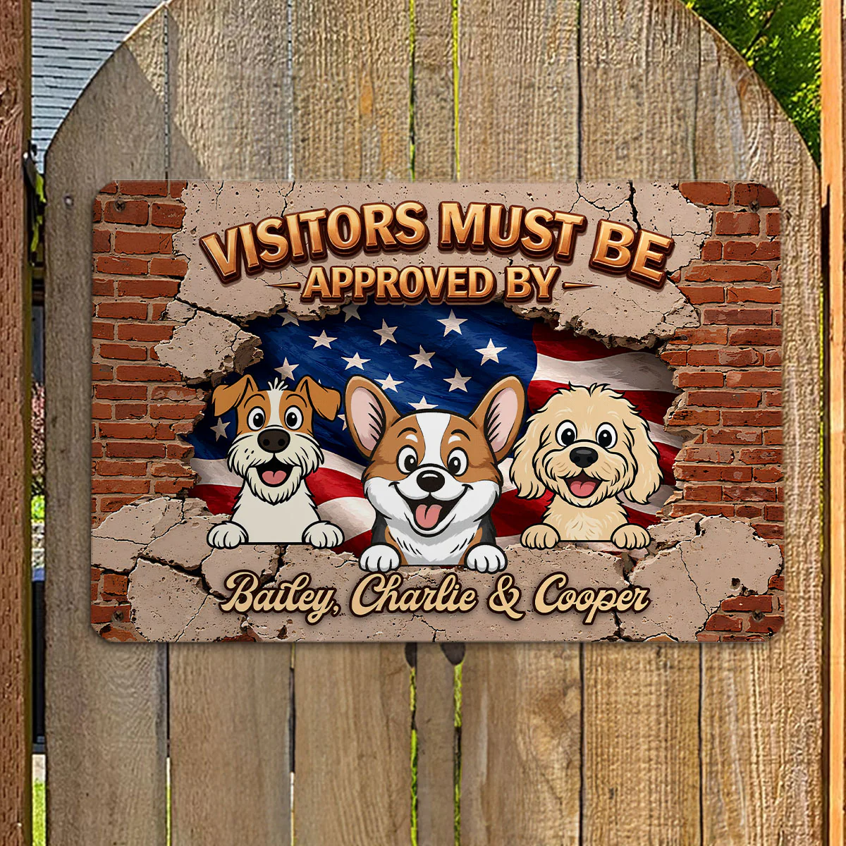 Dog In Charge - Personalized Custom Metal Sign - Image 4