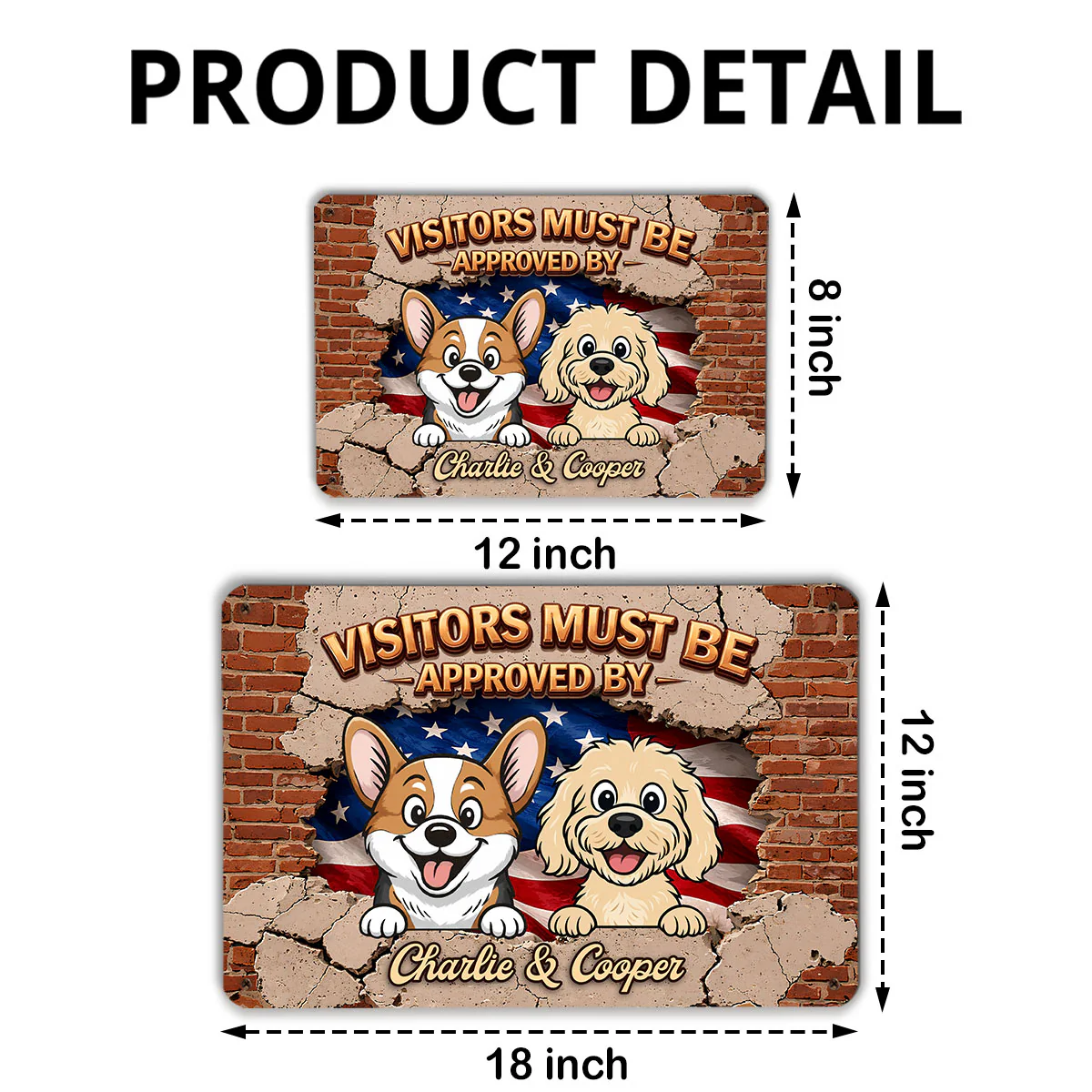Dog In Charge - Personalized Custom Metal Sign - Image 5