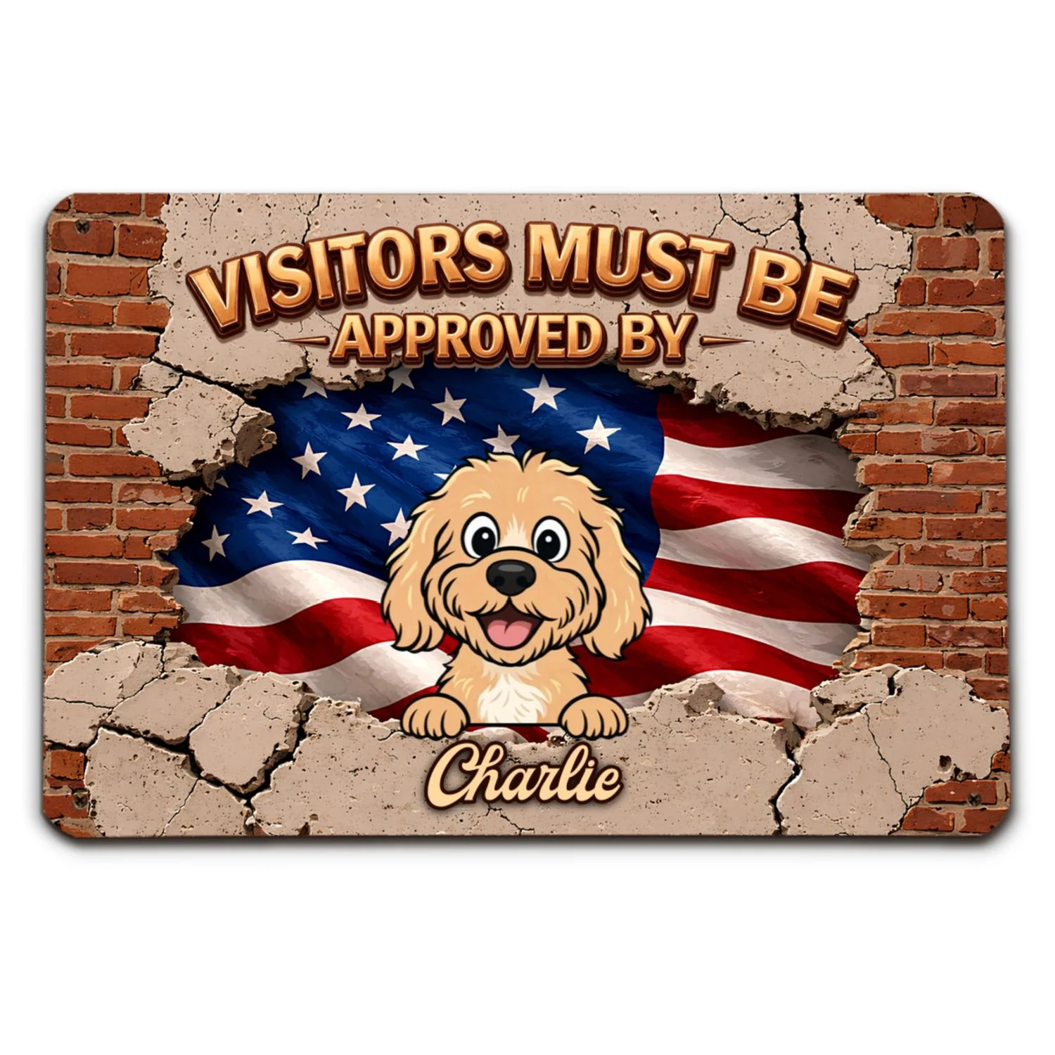 Dog In Charge - Personalized Custom Metal Sign - Image 6