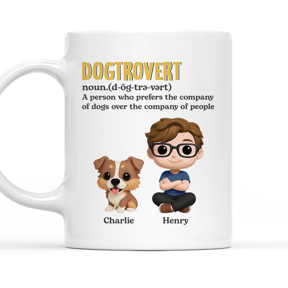 Dog Introvert - Personalized Custom Coffee Mug