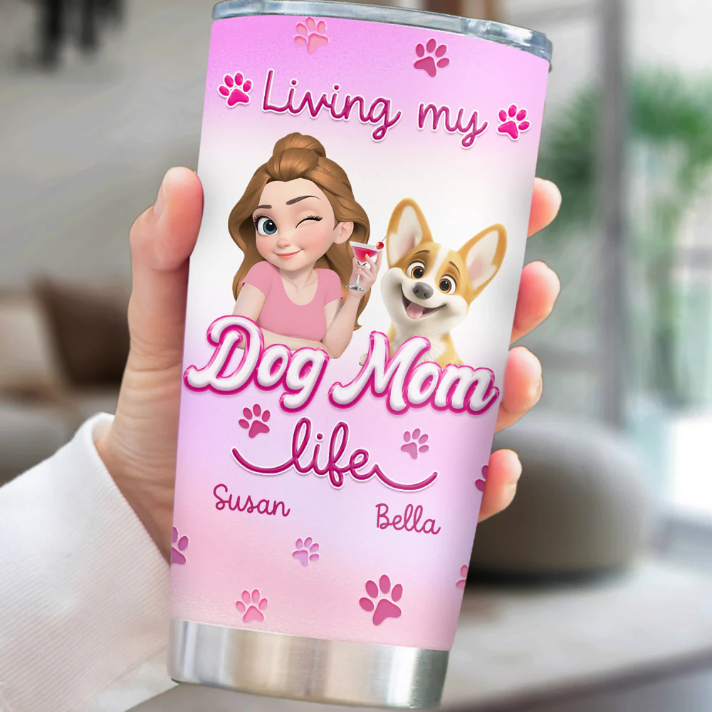 Pinky World - Personalized Custom 3D Effect Tumbler - Image 5