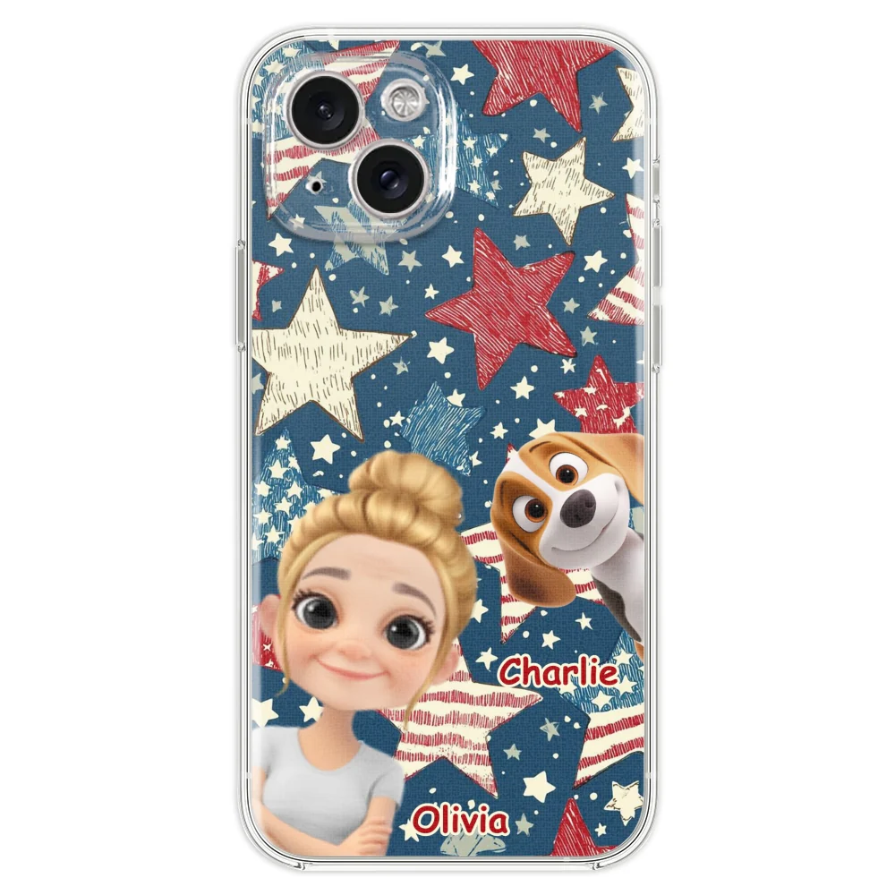 Dog Mom American Star - Personalized Custom Phone Case - Image 20