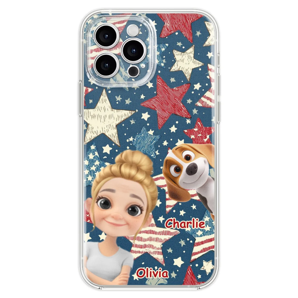 Dog Mom American Star - Personalized Custom Phone Case - Image 21