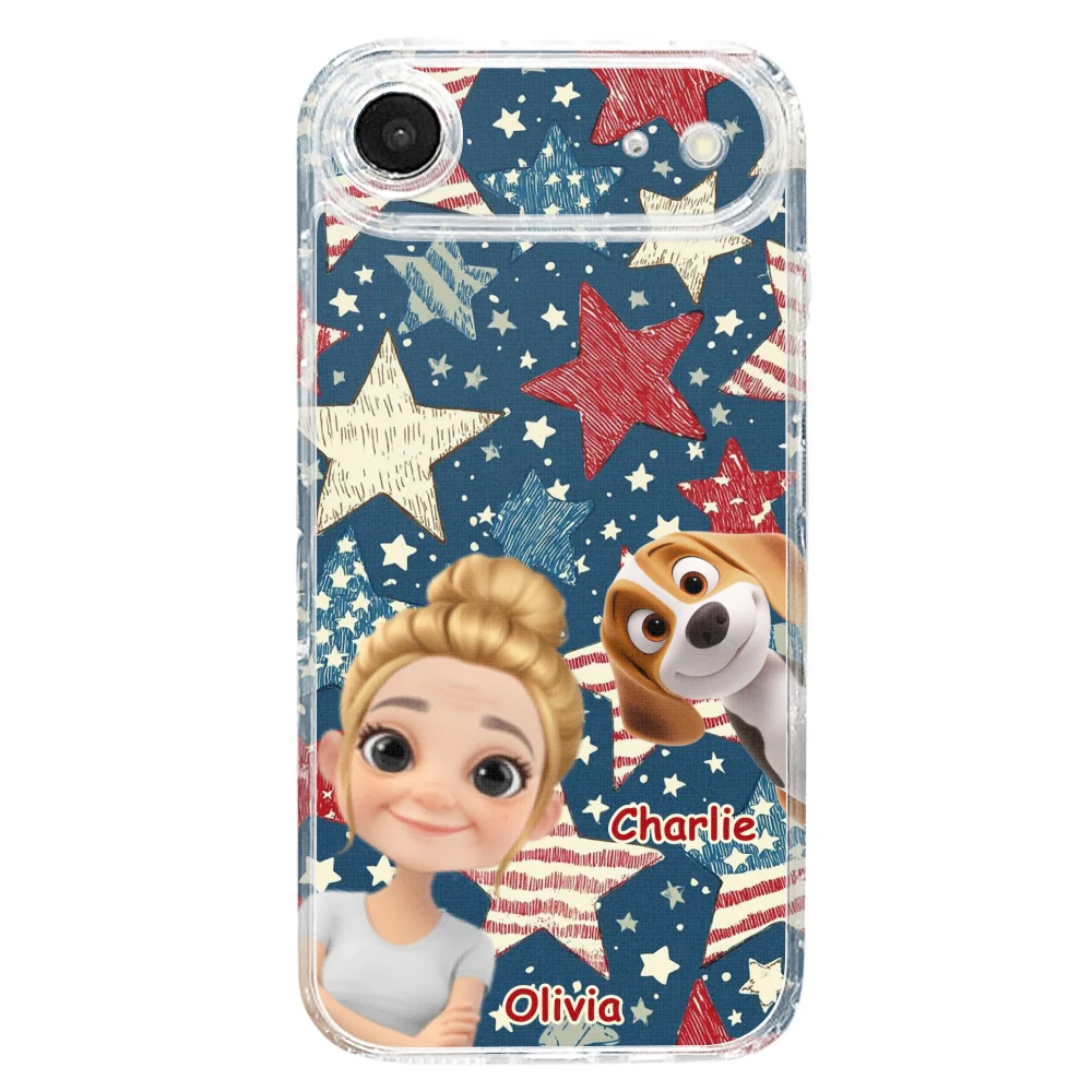 Dog Mom American Star - Personalized Custom Phone Case - Image 28