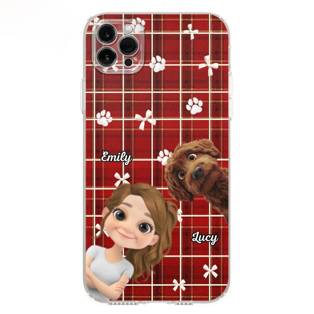 Dog Mom Bow Paw - Personalized Custom Phone Case - Image 11