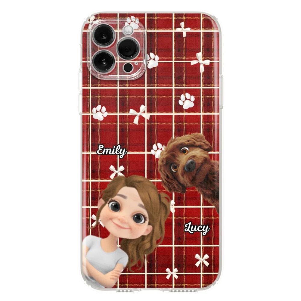 Dog Mom Bow Paw - Personalized Custom Phone Case - Image 12