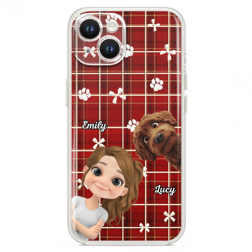 Dog Mom Bow Paw - Personalized Custom Phone Case - Image 16