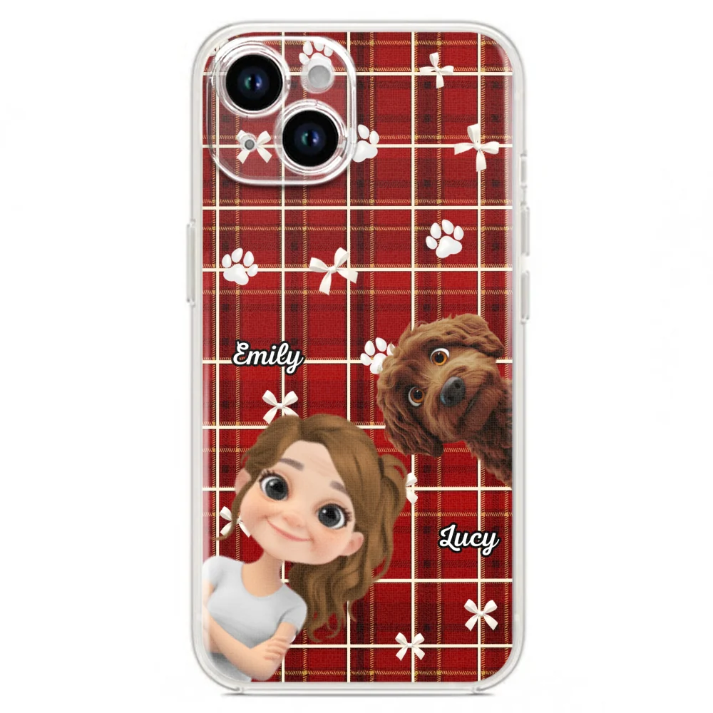 Dog Mom Bow Paw - Personalized Custom Phone Case - Image 17