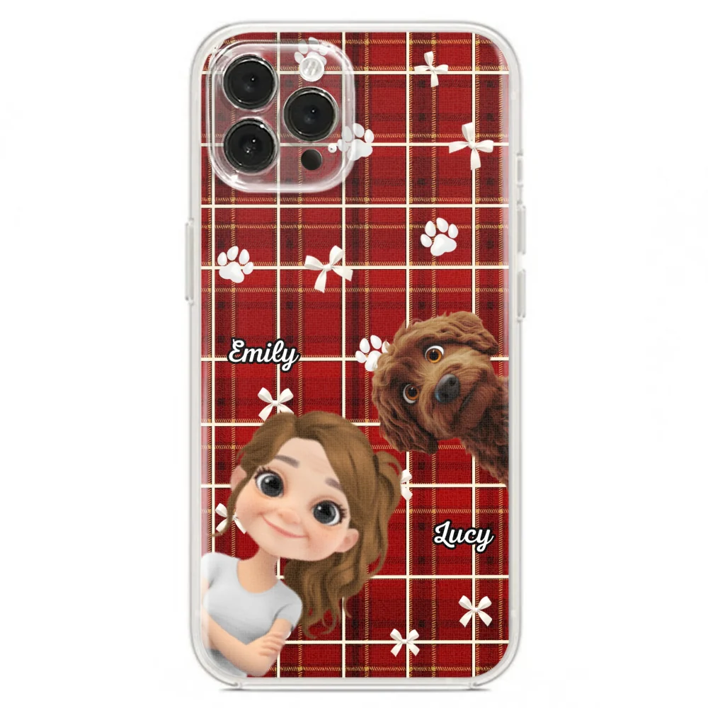 Dog Mom Bow Paw - Personalized Custom Phone Case - Image 18