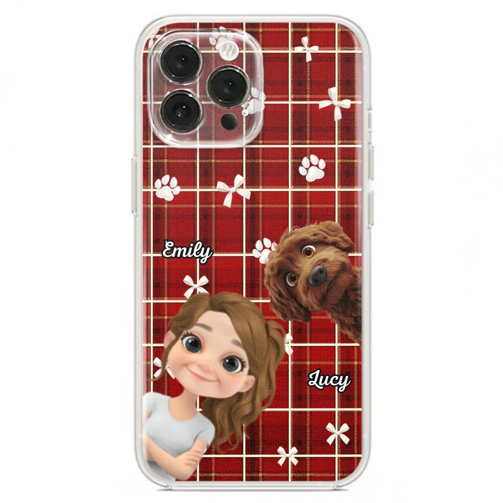 Dog Mom Bow Paw - Personalized Custom Phone Case - Image 19