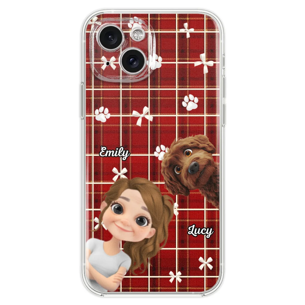 Dog Mom Bow Paw - Personalized Custom Phone Case - Image 20