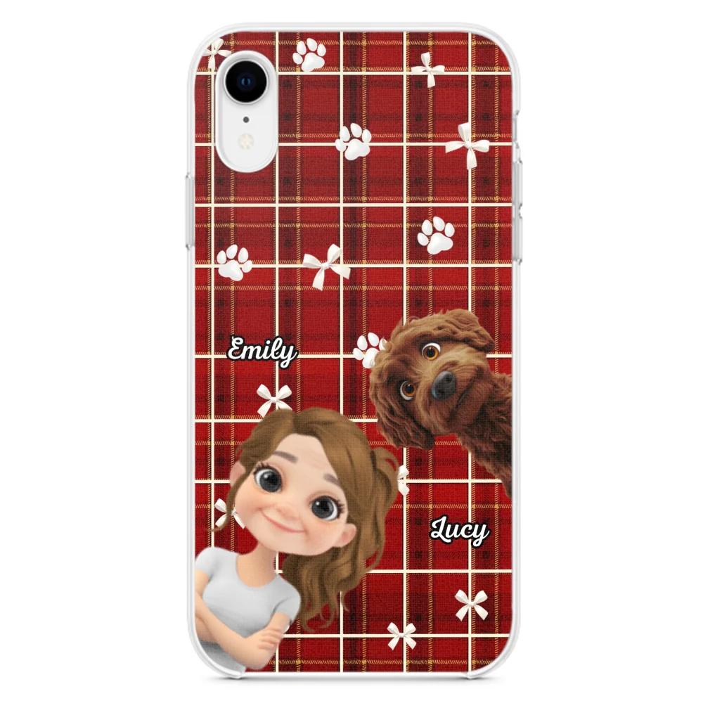 Dog Mom Bow Paw - Personalized Custom Phone Case - Image 22