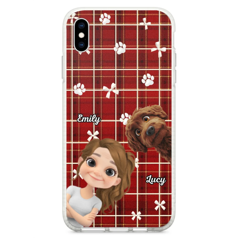 Dog Mom Bow Paw - Personalized Custom Phone Case - Image 23