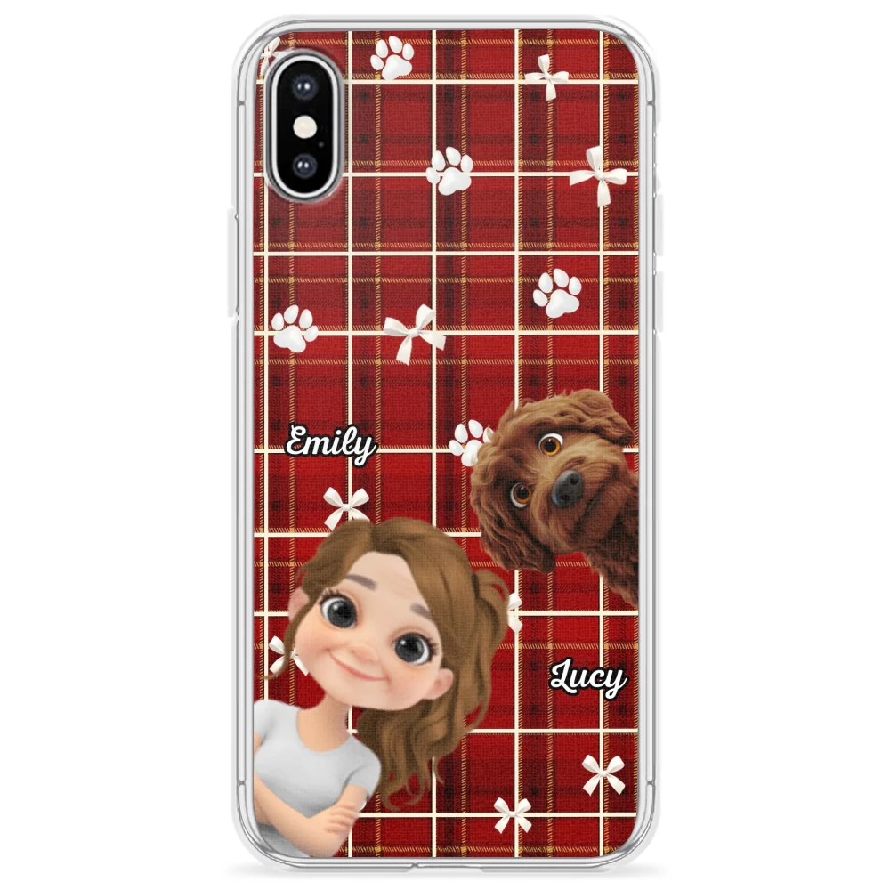 Dog Mom Bow Paw - Personalized Custom Phone Case - Image 24