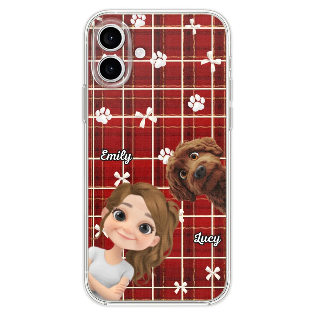 Dog Mom Bow Paw - Personalized Custom Phone Case - Image 25