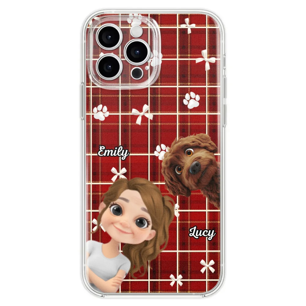 Dog Mom Bow Paw - Personalized Custom Phone Case - Image 26