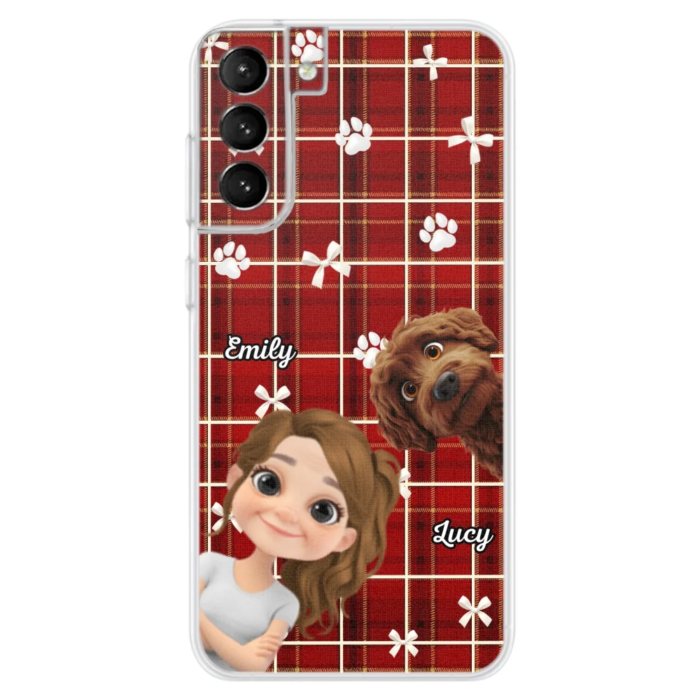 Dog Mom Bow Paw - Personalized Custom Phone Case - Image 28