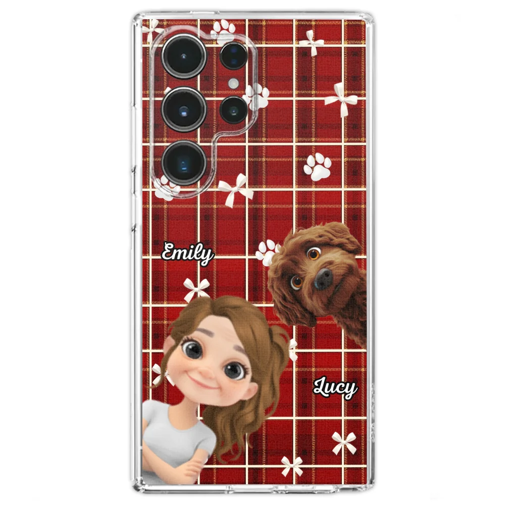 Dog Mom Bow Paw - Personalized Custom Phone Case - Image 29