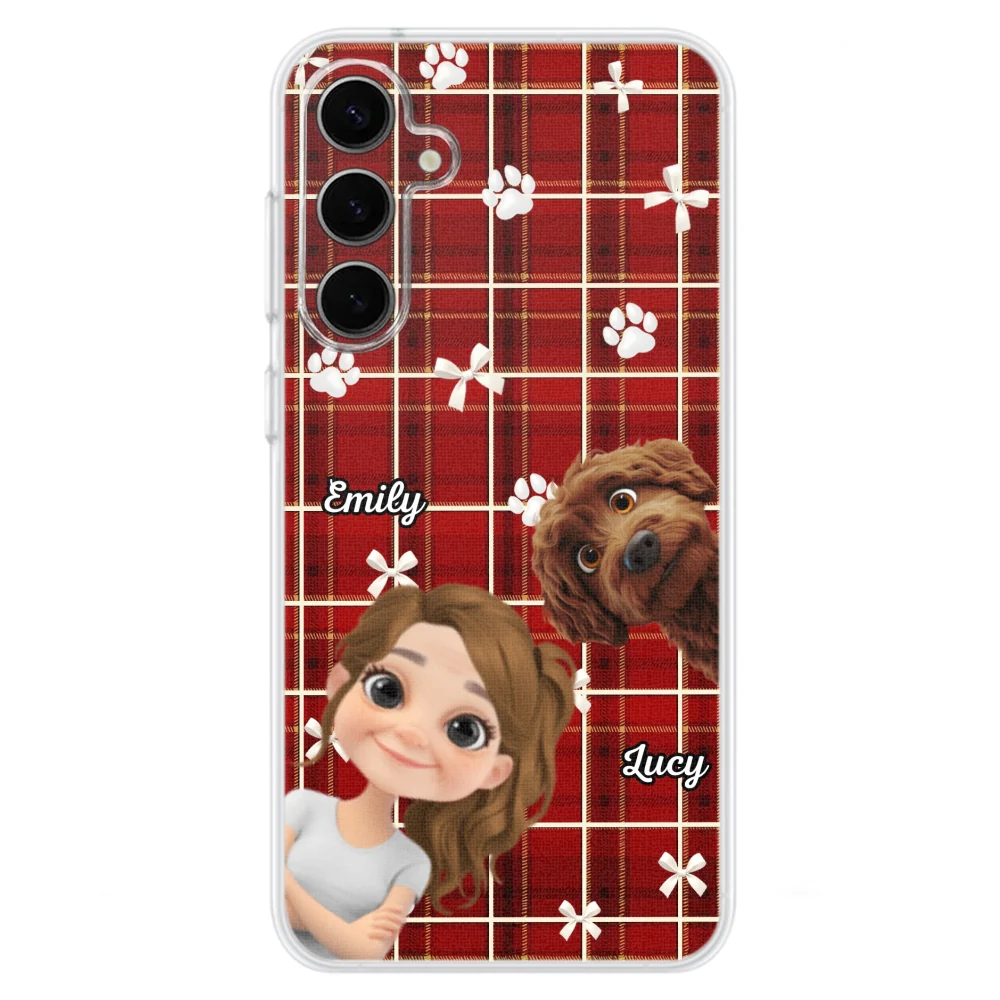 Dog Mom Bow Paw - Personalized Custom Phone Case - Image 30