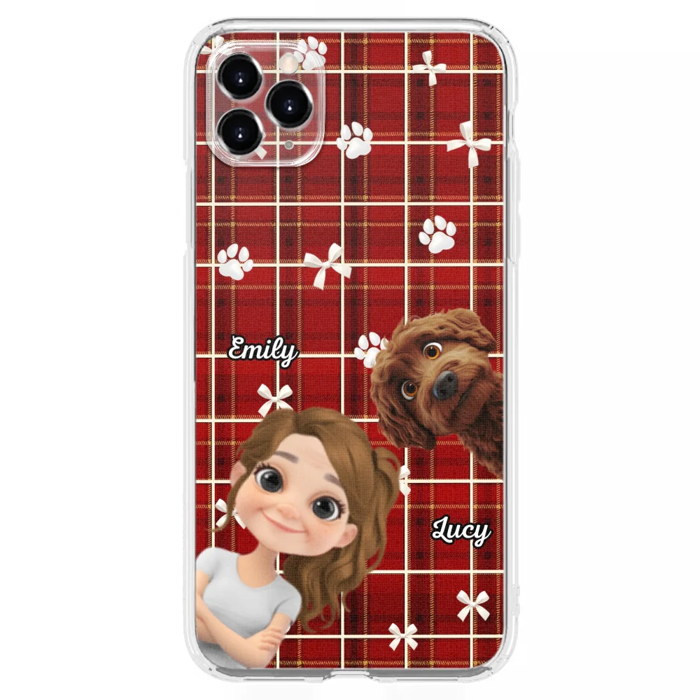 Dog Mom Bow Paw - Personalized Custom Phone Case - Image 8
