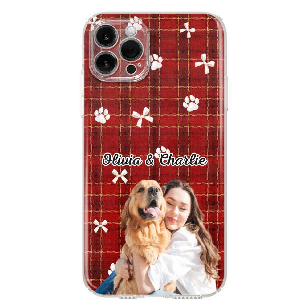 Dog Mom Bow Paw Photo - Personalized Custom Phone Case - Image 10