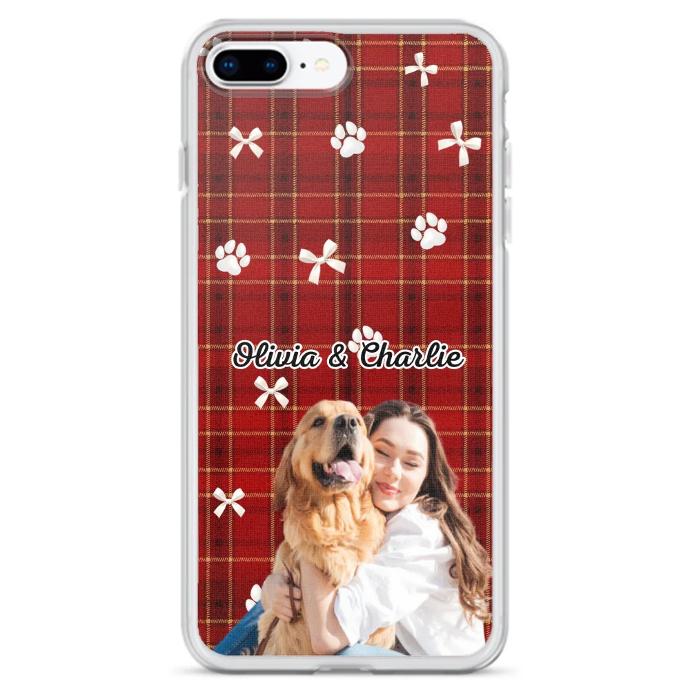 Dog Mom Bow Paw Photo - Personalized Custom Phone Case - Image 4