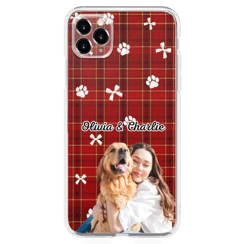 Dog Mom Bow Paw Photo - Personalized Custom Phone Case - Image 6