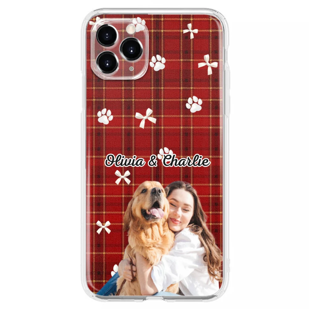 Dog Mom Bow Paw Photo - Personalized Custom Phone Case - Image 7