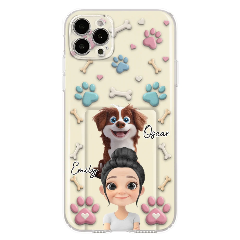 Dog Mom Cartoon - Personalized Custom 3D Effect Phone Case - Image 15