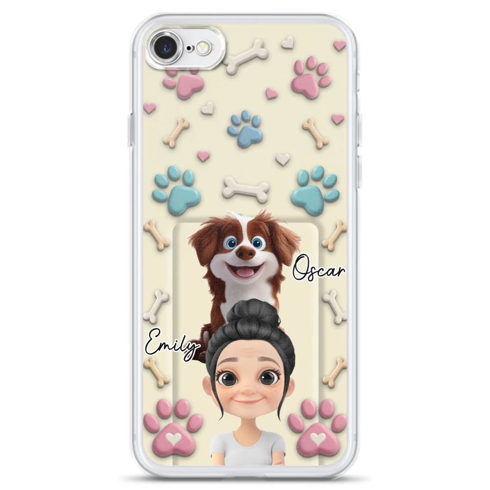 Dog Mom Cartoon - Personalized Custom 3D Effect Phone Case - Image 5