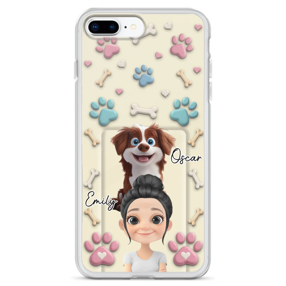Dog Mom Cartoon - Personalized Custom 3D Effect Phone Case - Image 6