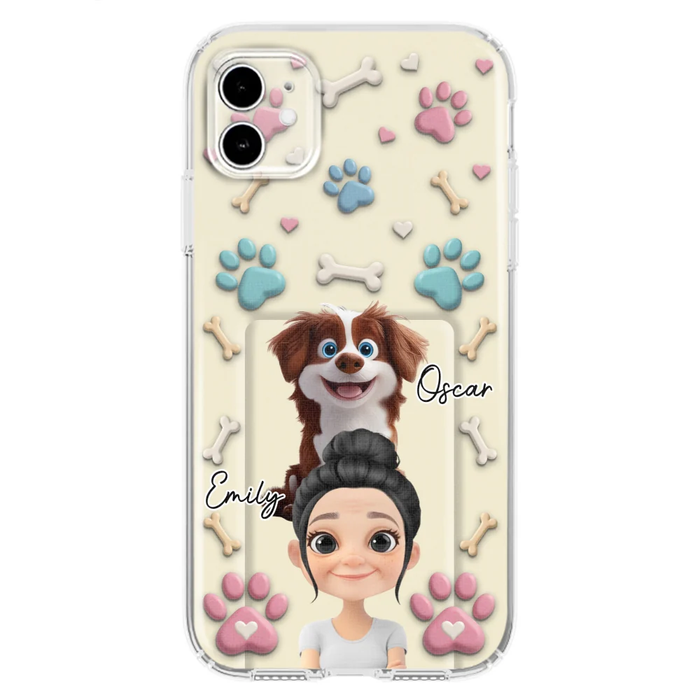 Dog Mom Cartoon - Personalized Custom 3D Effect Phone Case - Image 7
