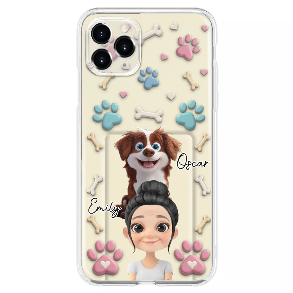 Dog Mom Cartoon - Personalized Custom 3D Effect Phone Case - Image 9