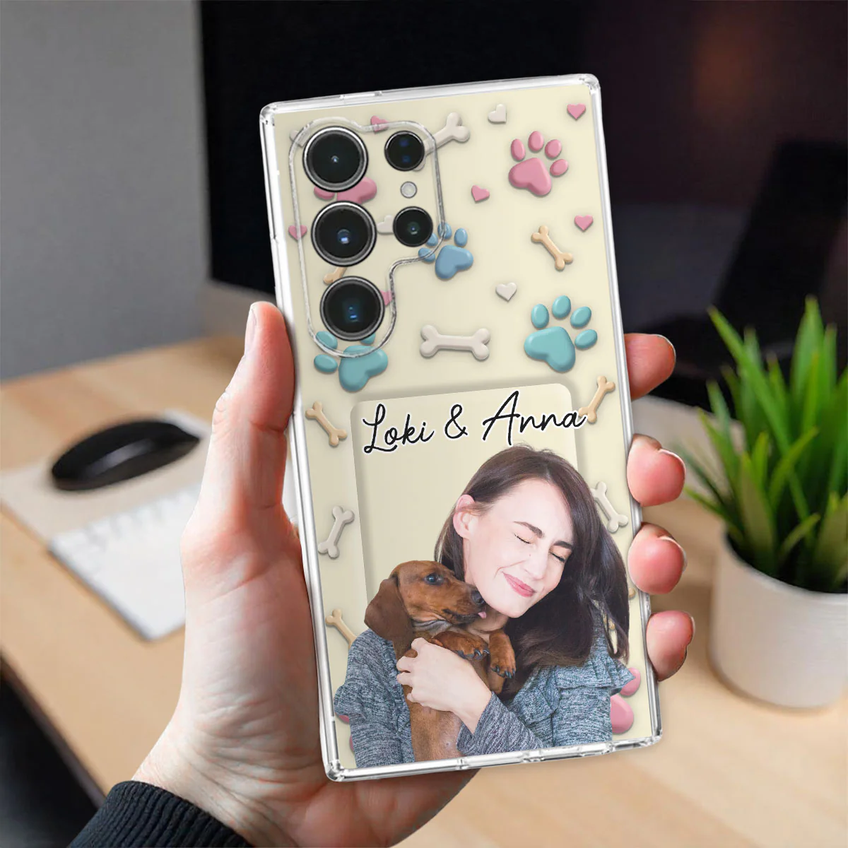 Dog Mom Cartoon Photo - Personalized Custom 3D Effect Phone Case - Image 25