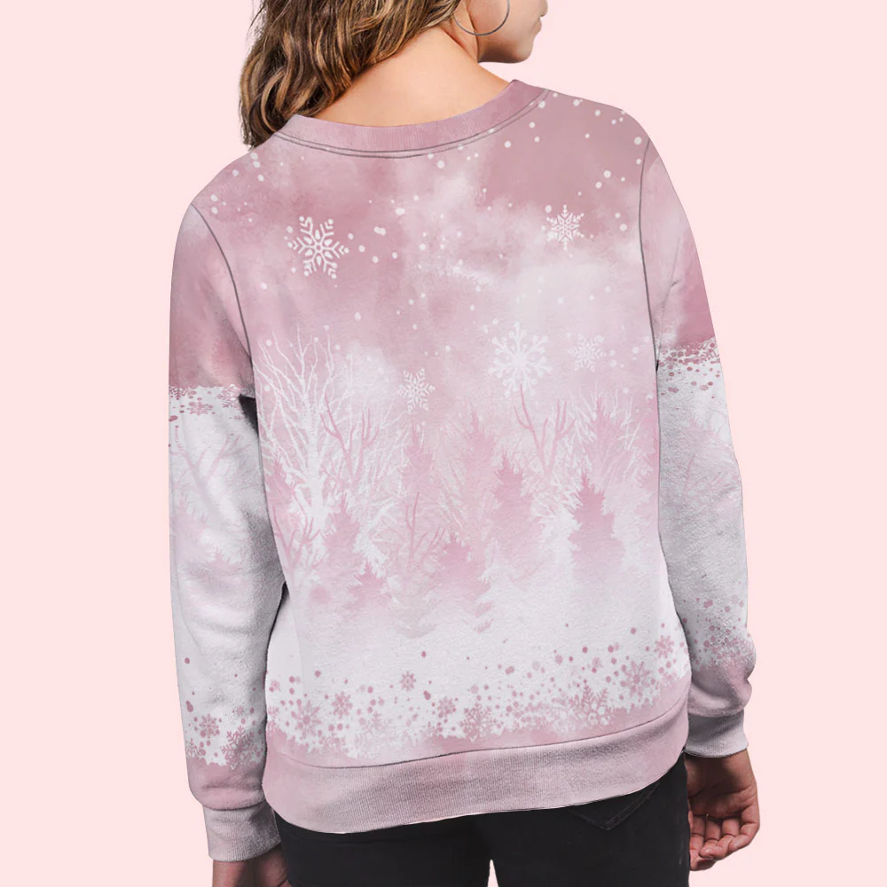 Dog Mom Christmas 2025 - Personalized Custom All-Over-Print Sweatshirt - Image 5