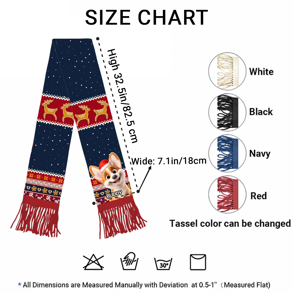 Dog Mom Christmas - Personalized Custom Scarf - Image 5