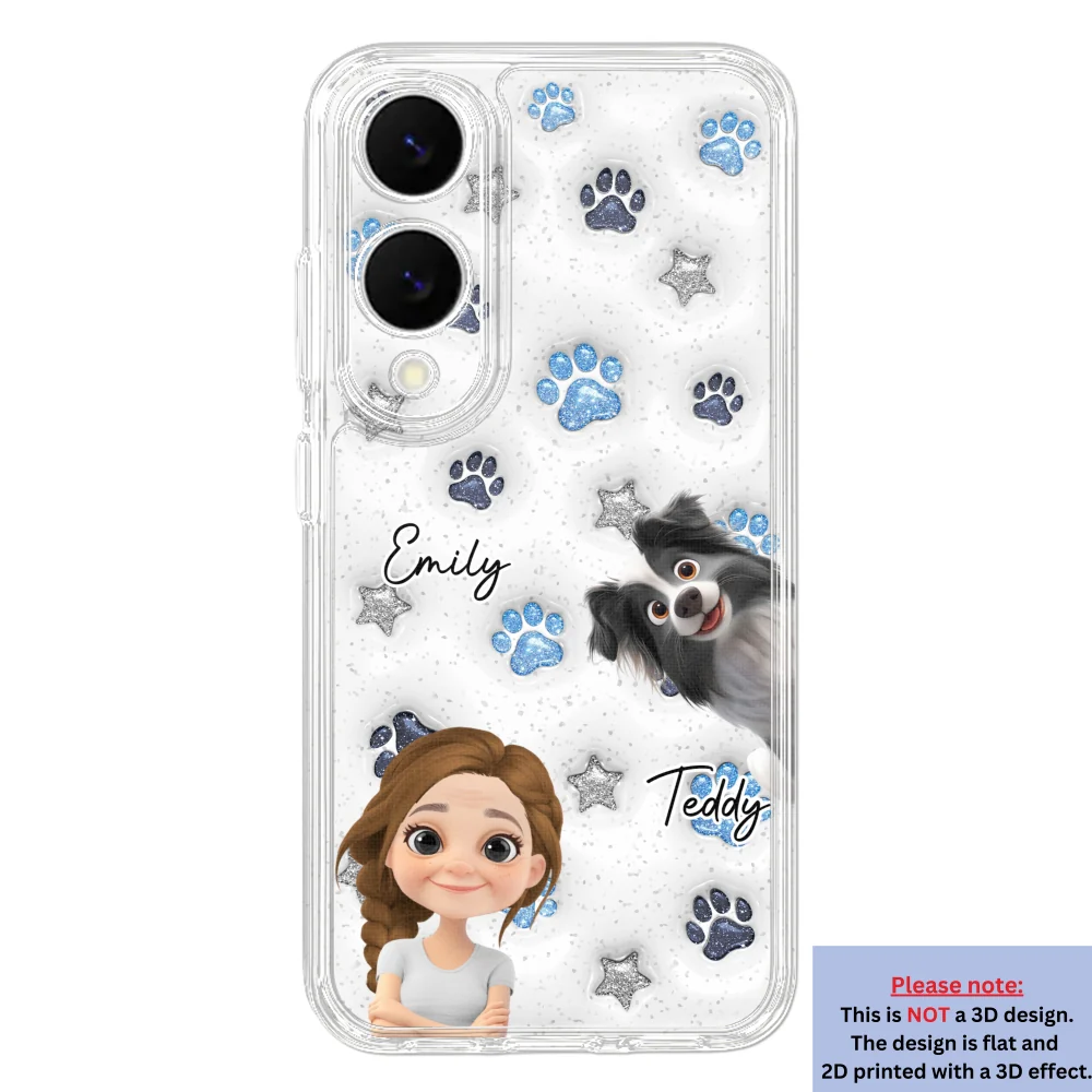 Dog Mom Dad Blue Star - Personalized Custom 3D Inflated Effect Phone Case - Image 38