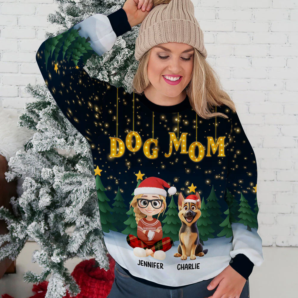 Dog Mom Dad Hang Up - Personalized Custom All-Over-Print Sweatshirt - Image 8