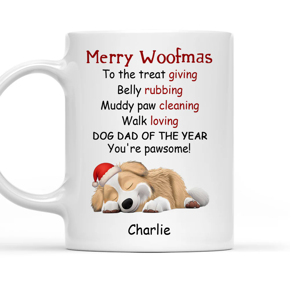 Dog Mom Dad Of The Year - Personalized Custom Coffee Mug