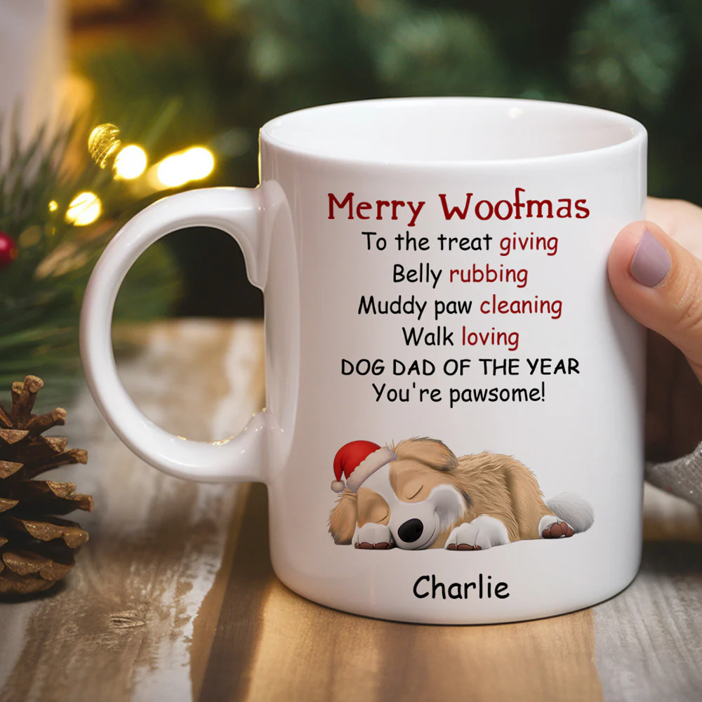 Dog Mom Dad Of The Year - Personalized Custom Coffee Mug - Image 2