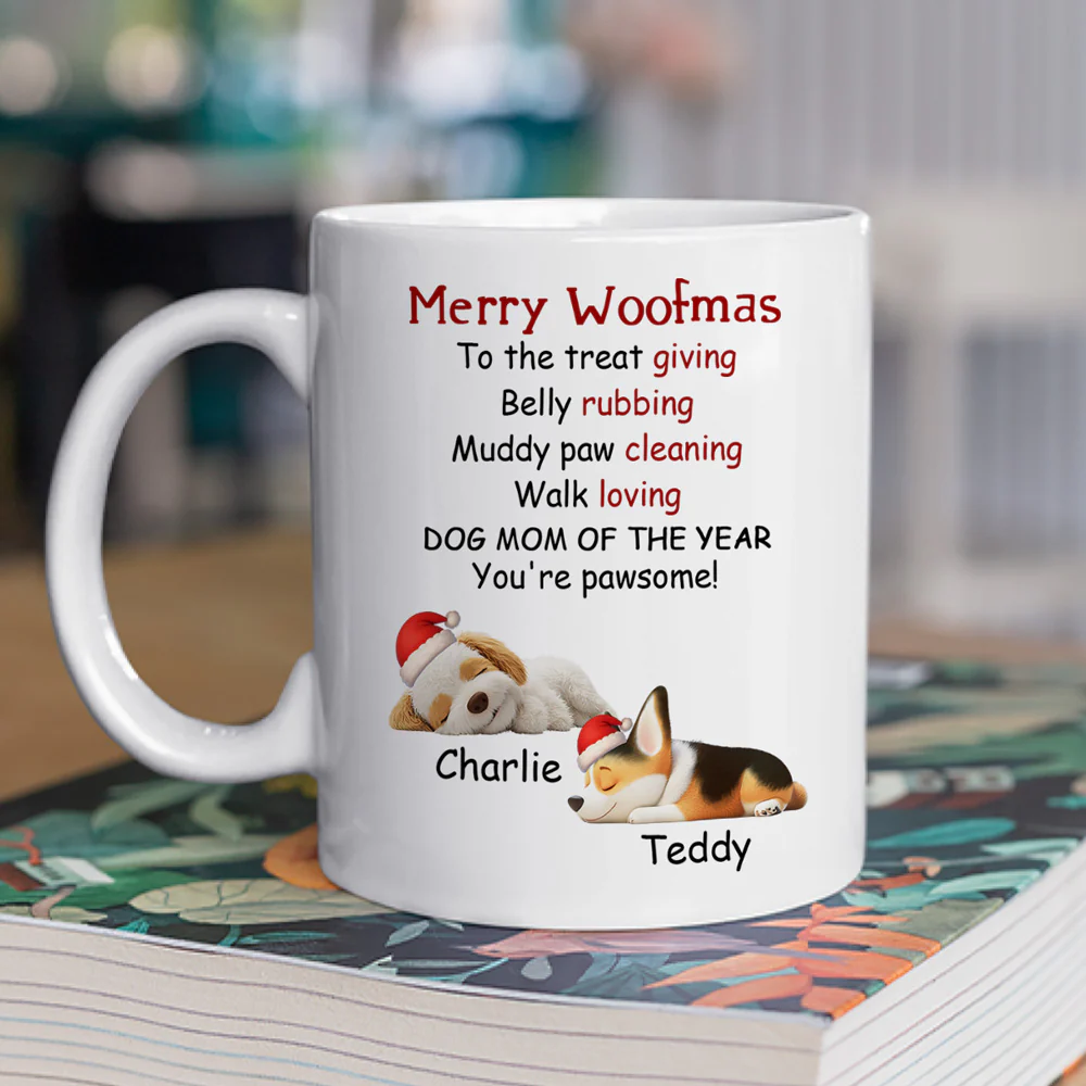 Dog Mom Dad Of The Year - Personalized Custom Coffee Mug - Image 3