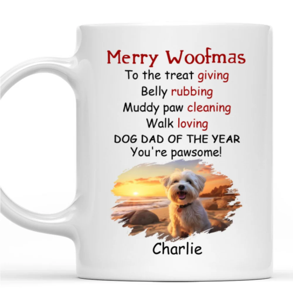 Dog Mom Dad Of The Year Photo - Personalized Custom Coffee Mug - Image 7