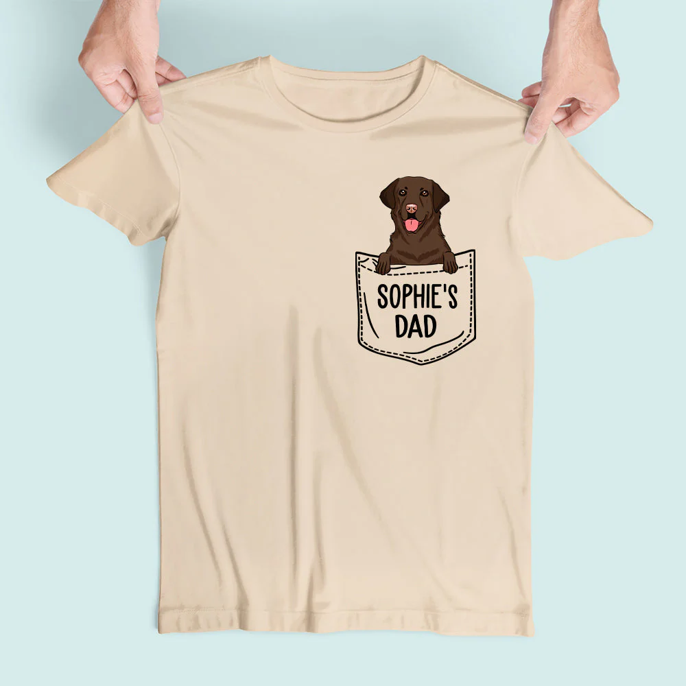 Pocket Dog Mom/ Dad - Personalized Custom Unisex T-shirt - Image 5