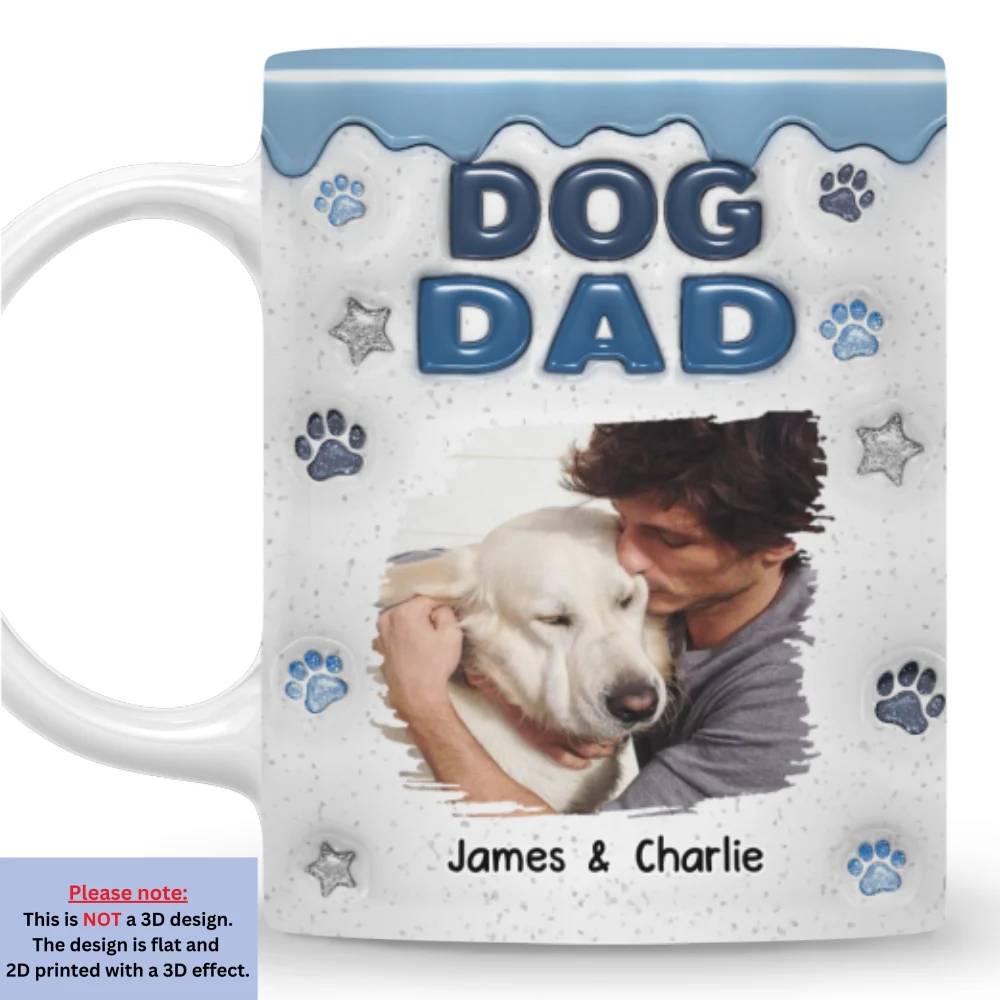 Dog Mom Dad Star Photo - Personalized Custom 3D Inflated Effect Coffee Mug - Image 5