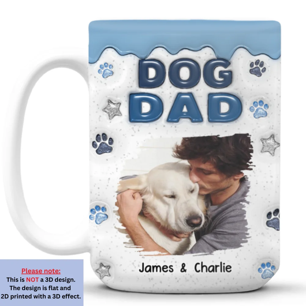 Dog Mom Dad Star Photo - Personalized Custom 3D Inflated Effect Coffee Mug - Image 6