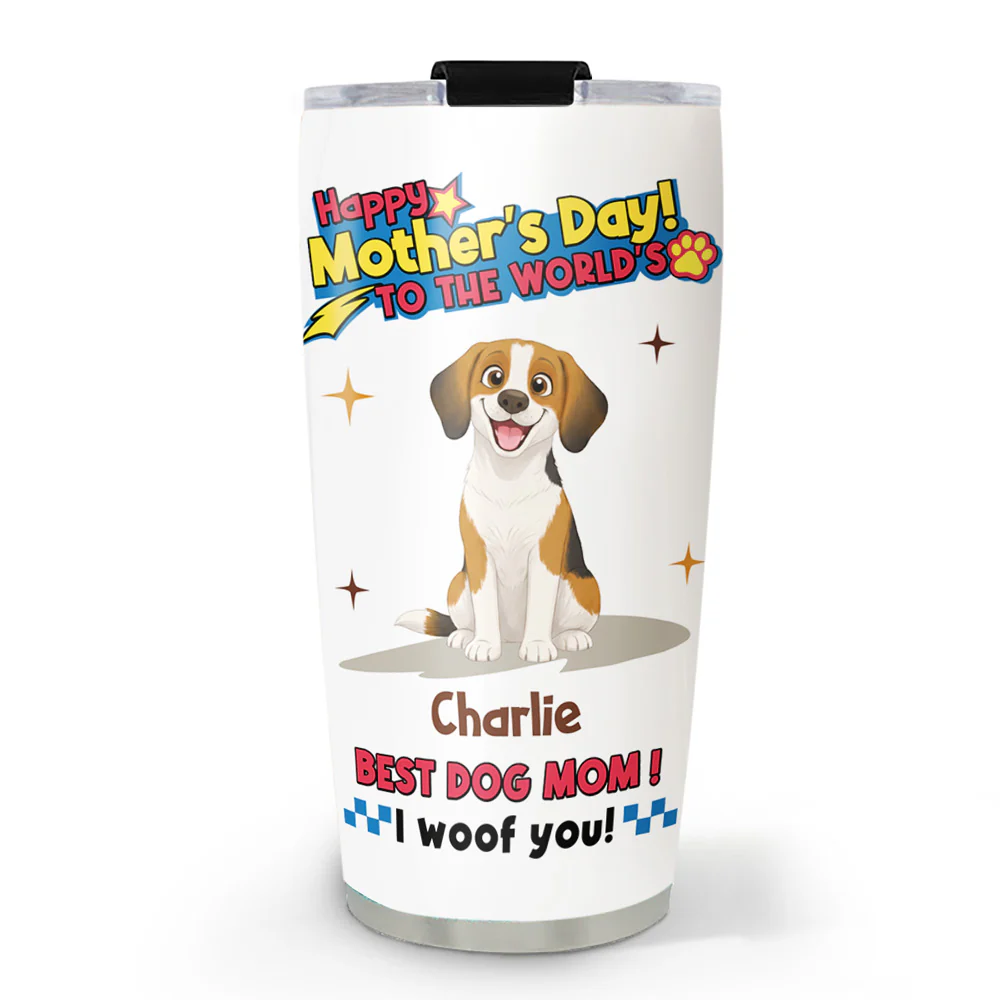 Dog Mom Forever - Personalized Custom Tumbler