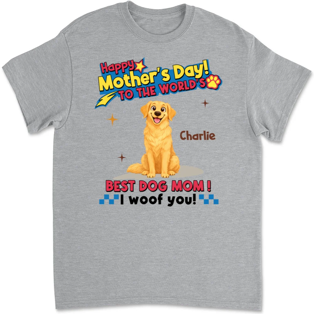 Dog Mom Forever - Personalized Custom Unisex T-shirt - Image 6