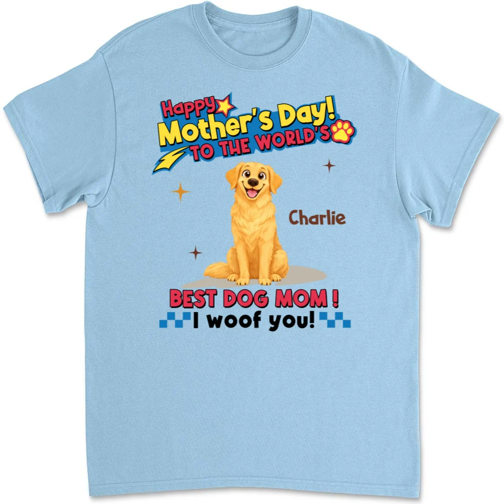 Dog Mom Forever - Personalized Custom Unisex T-shirt - Image 7