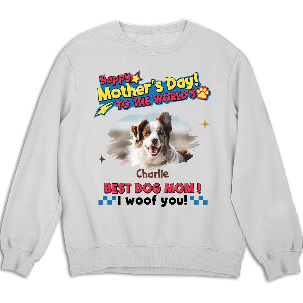 Dog Mom Forever Photo - Personalized Custom Sweatshirt