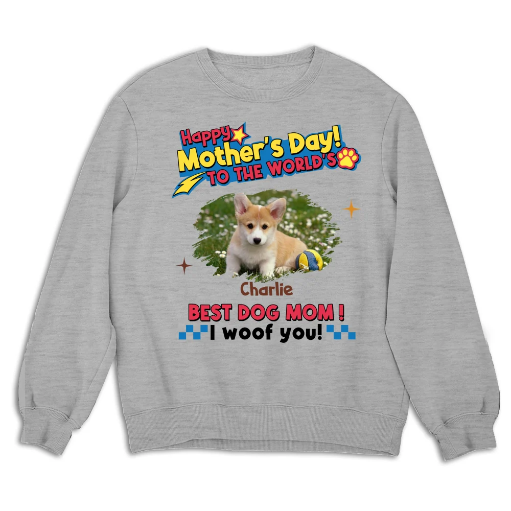 Dog Mom Forever Photo - Personalized Custom Sweatshirt - Image 5